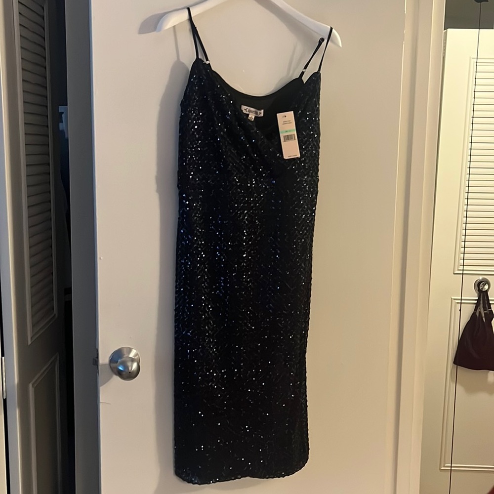 Beautiful navy sequined dress by Nanette Lepore!